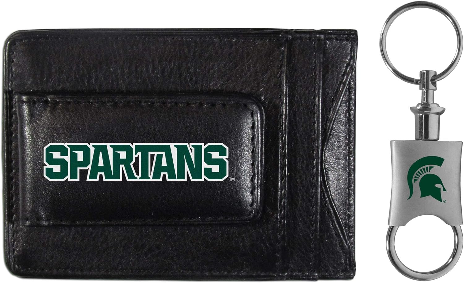 Siskiyou NCAA unisex Leather Cash & Cardholder & Valet Key Chain