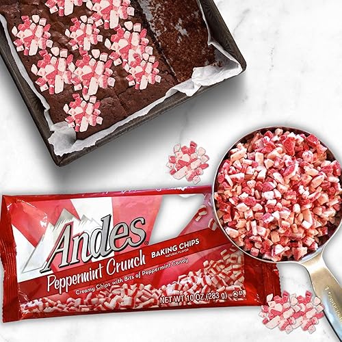 Miniatura 3 de Chips de Navidad para hornear, sabor a crema de menthe, adornos para galletas, cupcakes y pasteles, bolsas a granel, paquete de 2