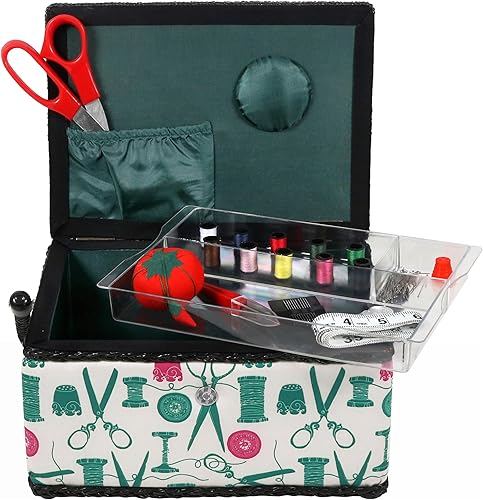 Vista 35 de SINGER Cesta grande, respaldo de costura Nature's Flora con nociones Flora de la naturaleza