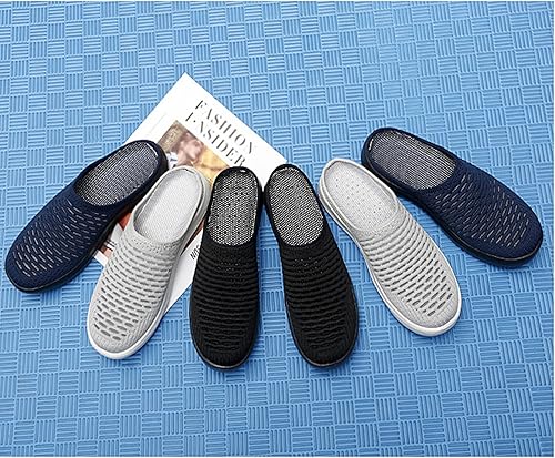 Miniatura 6 de WENOREG Zapatos deportivos de plataforma para mujer, ligeros, sin cordones, con espalda abierta, para verano, de malla, transpirables, cómodos, para