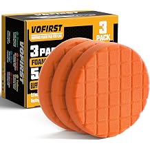 Buffing Pads 5.5 Inch, 3Pcs Orange Heavy Medium Cut Foam Polishing Pads for Car Buffer Polisher and Auto Detailing