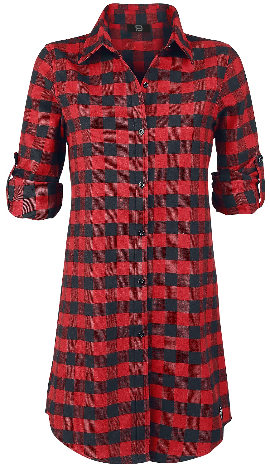 RED by EMP Damen schwarz-rotes Hemdkleid mit Karo Muster