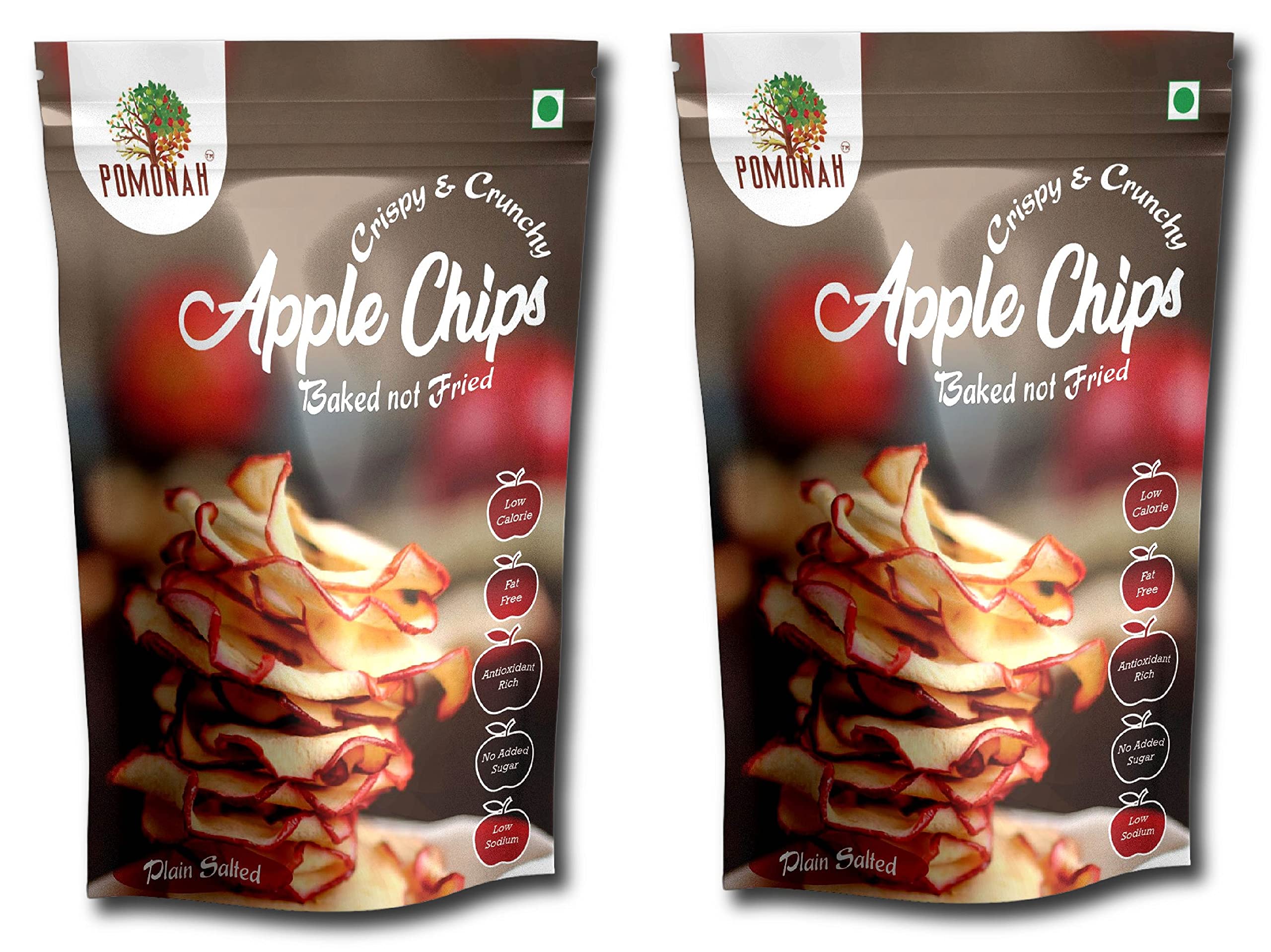 Pomonah Apple Chips family Pack | Baked snack | All Natural | Antioxidant Rich | Non- Fried | Dehydrated Apple| Dried fruit snack | Healthy snacking | 50g (Pack of 2) (B094YDMDN1) Amazon Price History, Amazon Price Tracker