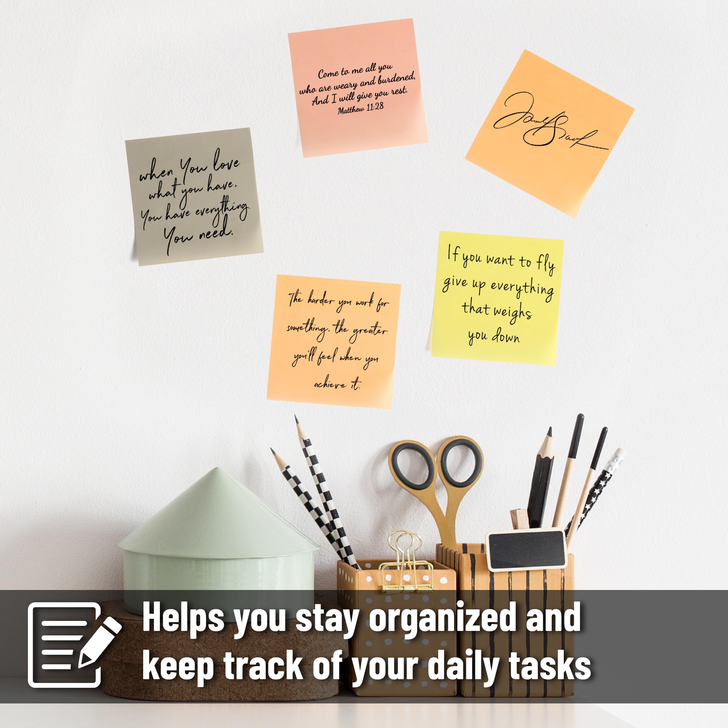 Mr. Pen- Transparent Sticky Notes Clear, 3x3, Earthy Colors, 12 Pads, 600 Sheets, Translucent Sticky Notes - Image 4