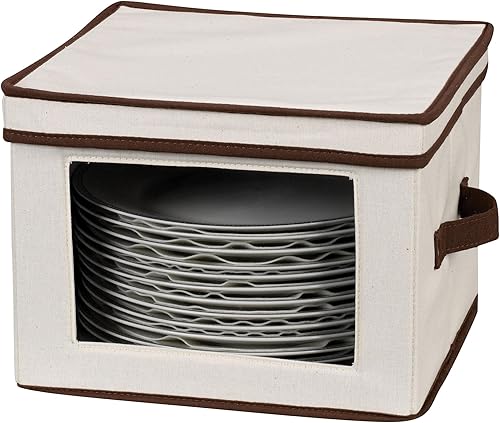 Vista 59 de Household Essentials baúl de almacenamiento de vajilla para platillos