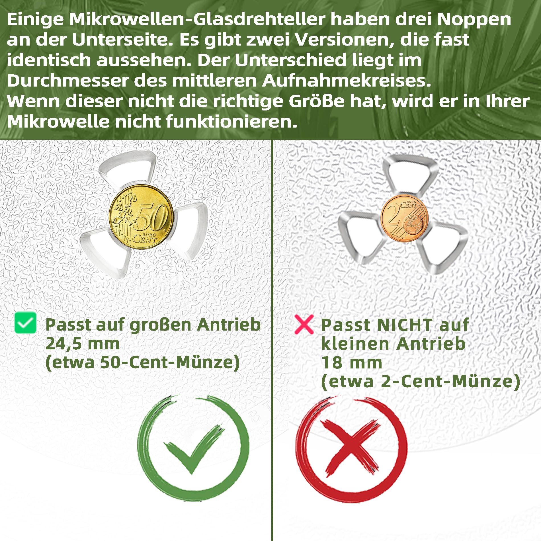 31,8 cm Mikrowellen Glas Platte Kompatibel mit GE WB39X10003 Samsung DE74-20015G und Maytag 318 mm Mikrowellen Glas Drehteller – Ersetzt Hotpoint Mikrowellen Drehteller Platte