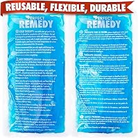 Perfect Remedy Reusable Gel Ice Packs 2-Pack Blue - Flexible Hot Cold Therapy for Injuries, Knee Surgery Recovery
