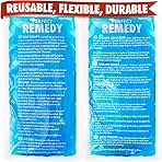 Perfect Remedy 2-Pack Gel Ice Packs for Injuries Reusable, Hot & Cold Pack That’s Durable, Soft & Flexible, Fast Relief & Recovery (Blue, Reg 2PK)