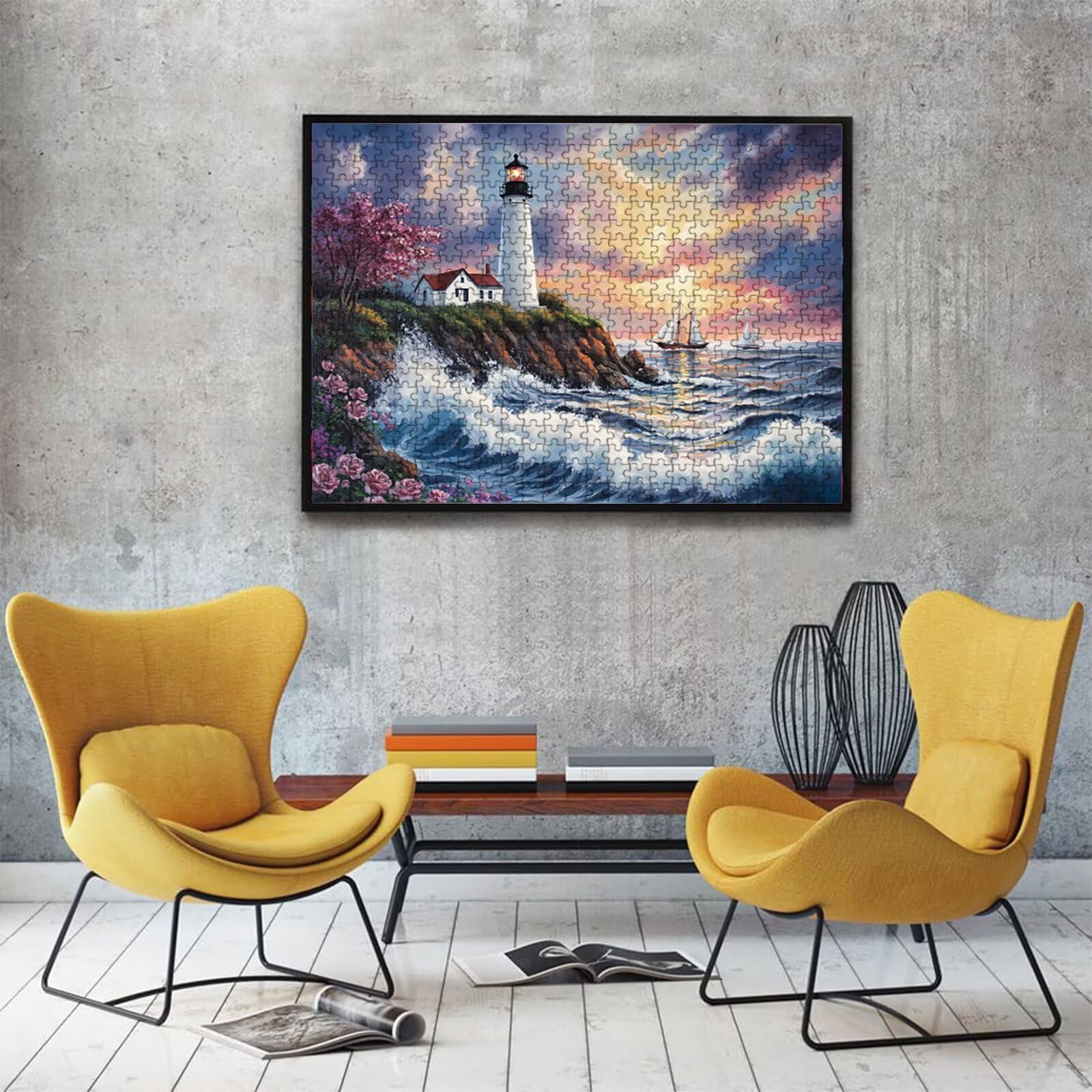 Puzzle 1000 sztuk | Reflektor Fala Puzzle 1000 sztuk dla dorosłych | Idealnie pasuje | bez kurzu | Drewniane puzzle dla całej rodziny | Puzzle XL dla ekspertów | Prezent dla kobiet W3H-765