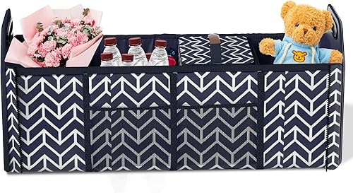 Miniatura 9 de Organizador de maletero, bolsa de almacenamiento plegable para automóvil, bolsa enfriadora de aislamiento portátil, organizador de vehículos,