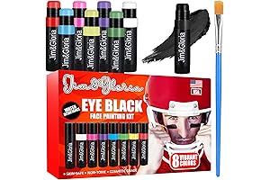 Jim&Gloria Eye Black Stick (8-Pack) - Eye Black Football Colors