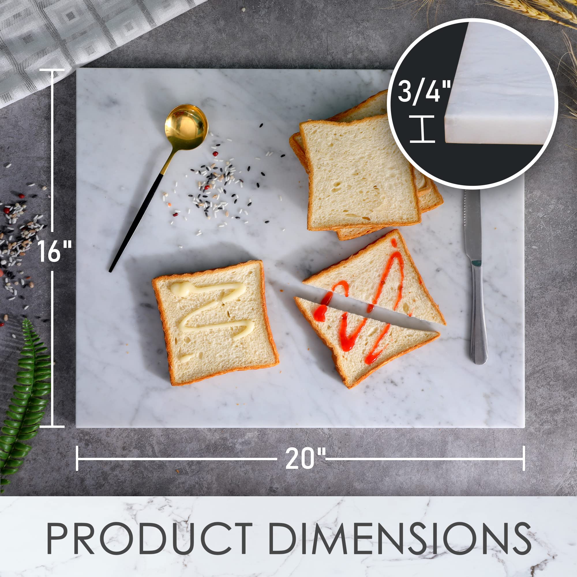 Amazon | JESSILIN HOME 大理石 チーズペストリーボード 20インチ x 16