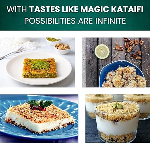 Miniatura 5 de Tastes Like Magic Masa filo Kataifi, Kadayif, 14.11 onzas (14.11 oz) y desmenuzada naturalmente - 2 paquetes  Ingrediente para barra de chocolate