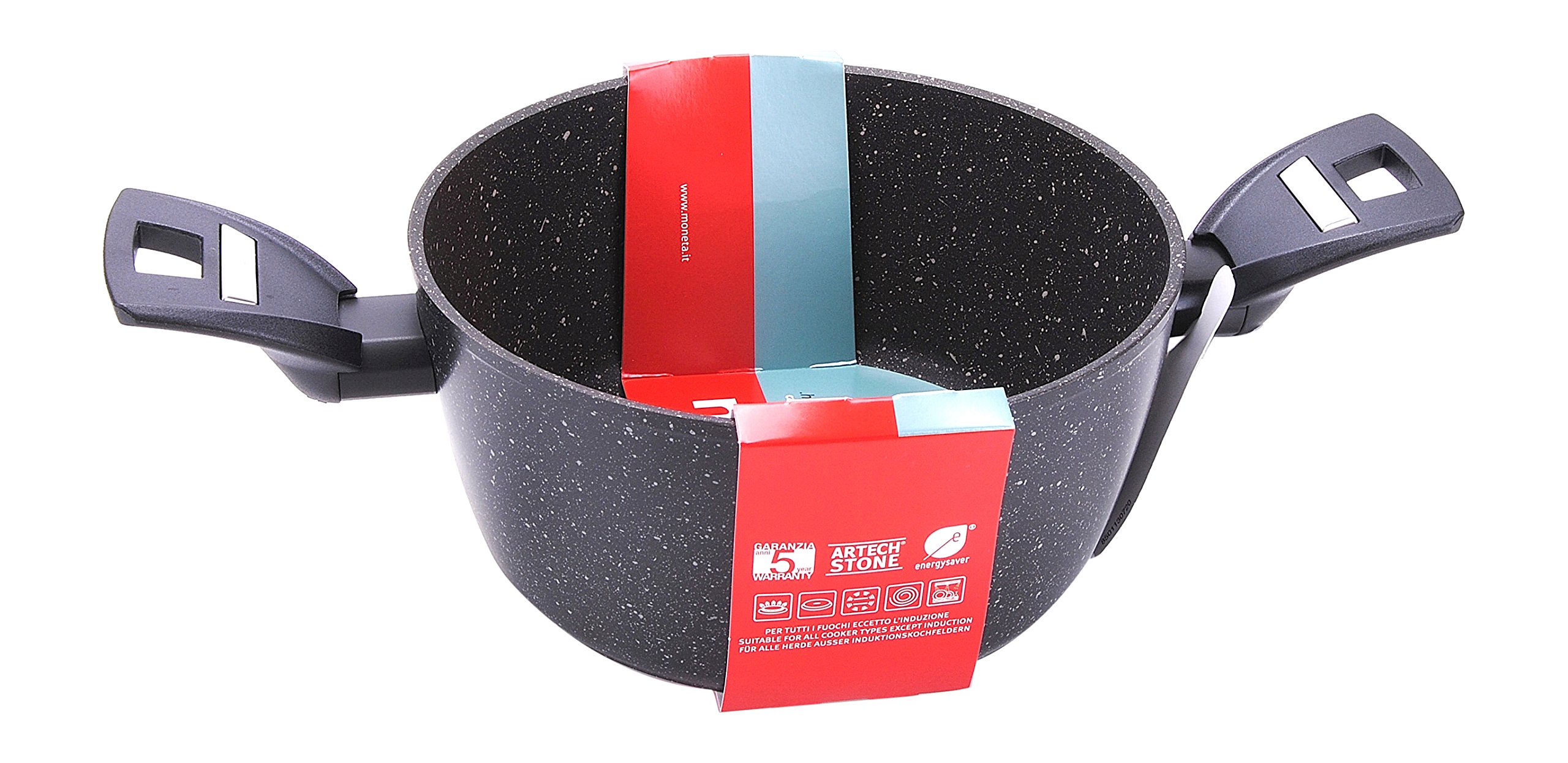 Casserole 20 cm Moneta Hercules en pierre pour cuisiner sans attacher