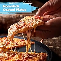 Vista 2 de Courant Pizza Maker 12 inch Pizzas Machine, Newly improved Cool-touch Handle Non-Stick plates Pizza oven & CalzoneMaker, Electric Countertop Oven