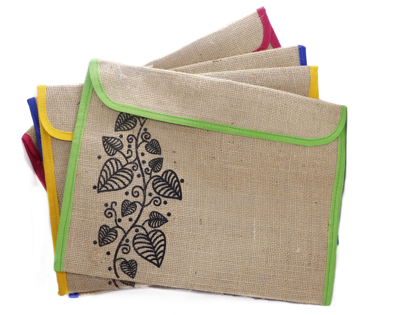 Definite Jute Bag Environment Friendly File Folder (Pack of 4) Random Color Suitable (39 Cm X 22.5 Cm Inner Dimension) : Amazon.in: Office Products