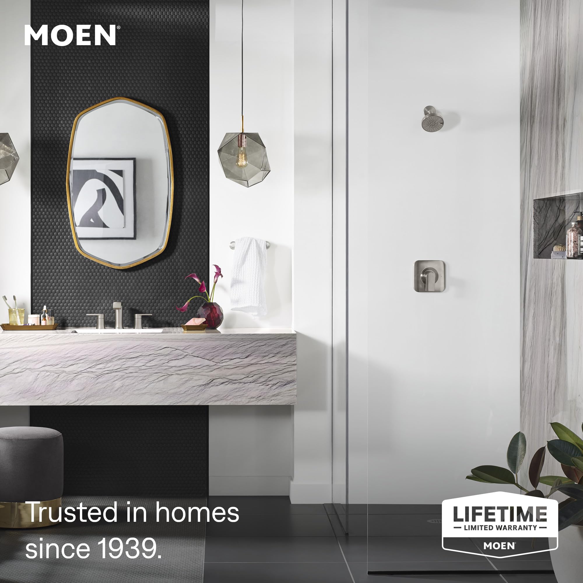 Moen T2471 Genta LX Chrome Posi-Temp Shower Trim Kit, Valve
