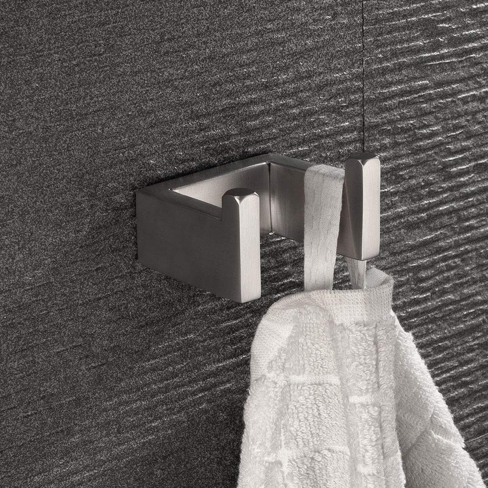 Celbon SUS304 Stainless Steel Bathroom Towel Hook Hanger Brush Finish Wall Mounted Coat Hook Robe Hook Hanger for Toilet and Bathroom