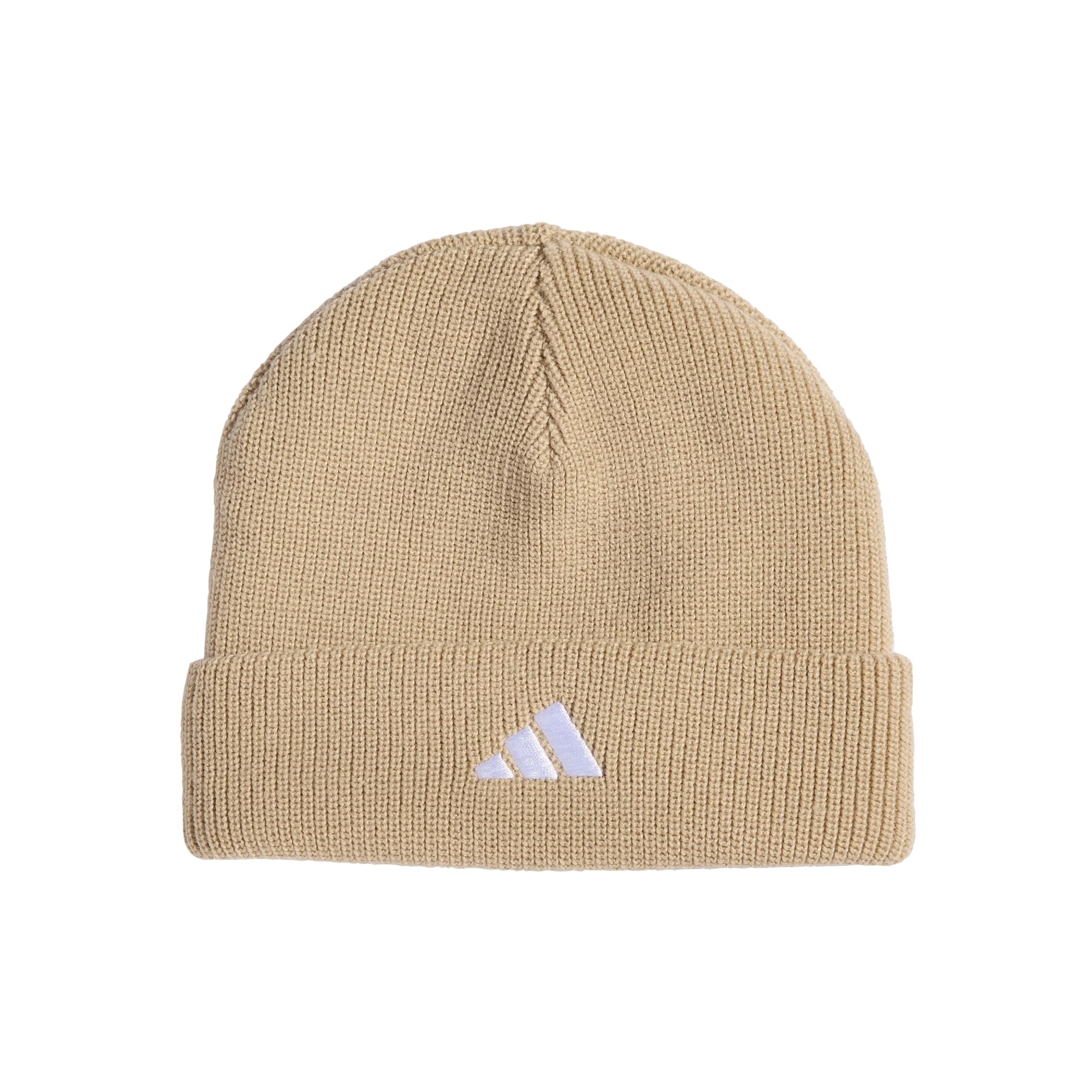 adidas Unisex Kids Little Kids 3 Stripes Beanie Hat, Khaki Three, XS-S