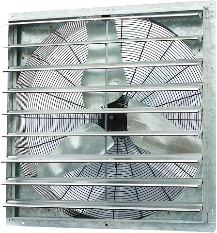 36-Inch Wall Mounted Shutter Exhaust Fan - Automatic Shutter - Single Speed - Ve