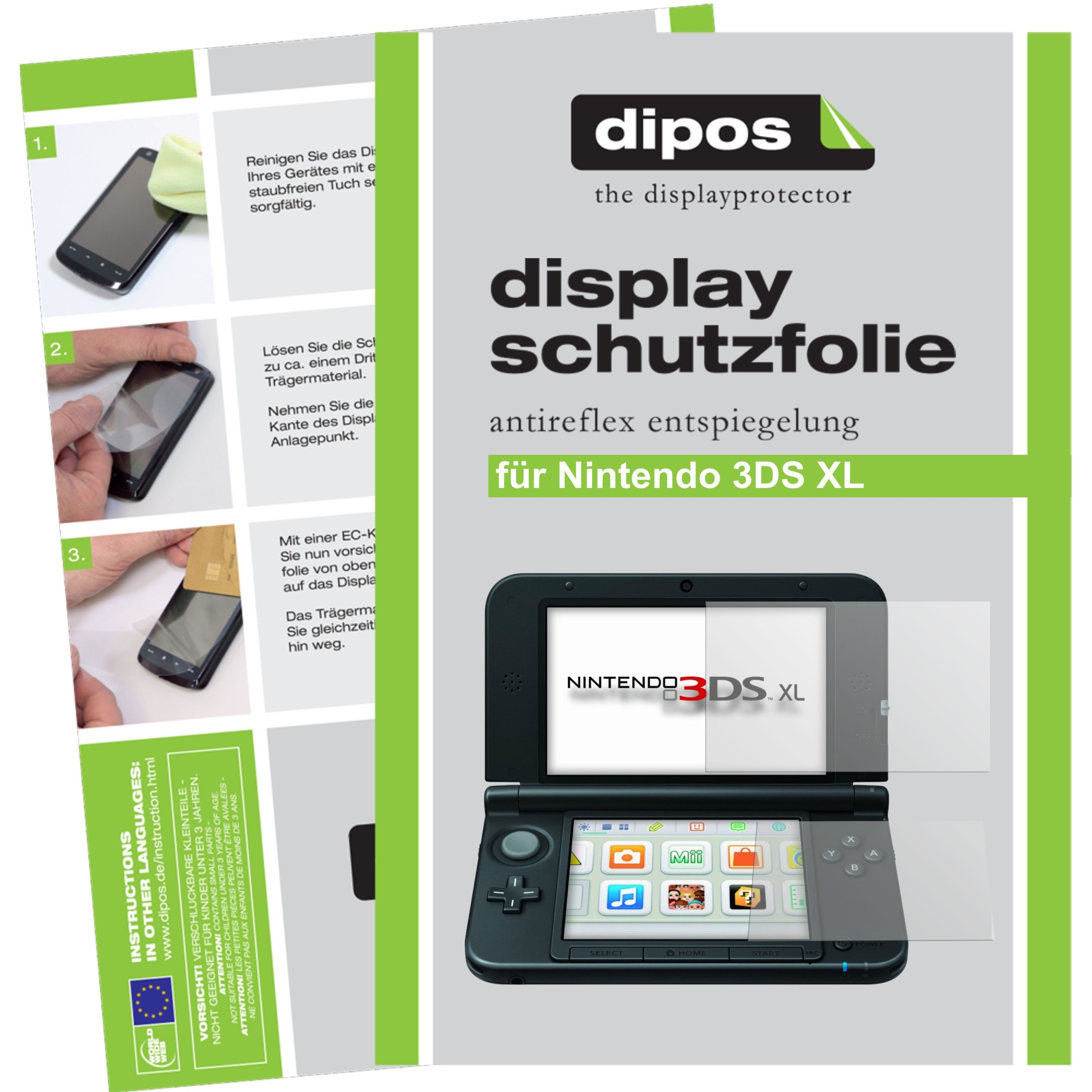dipos I 4 x folia ochronna matowa, kompatybilna z Nintendo 3Ds XL, folia ochronna na wyświetlacz