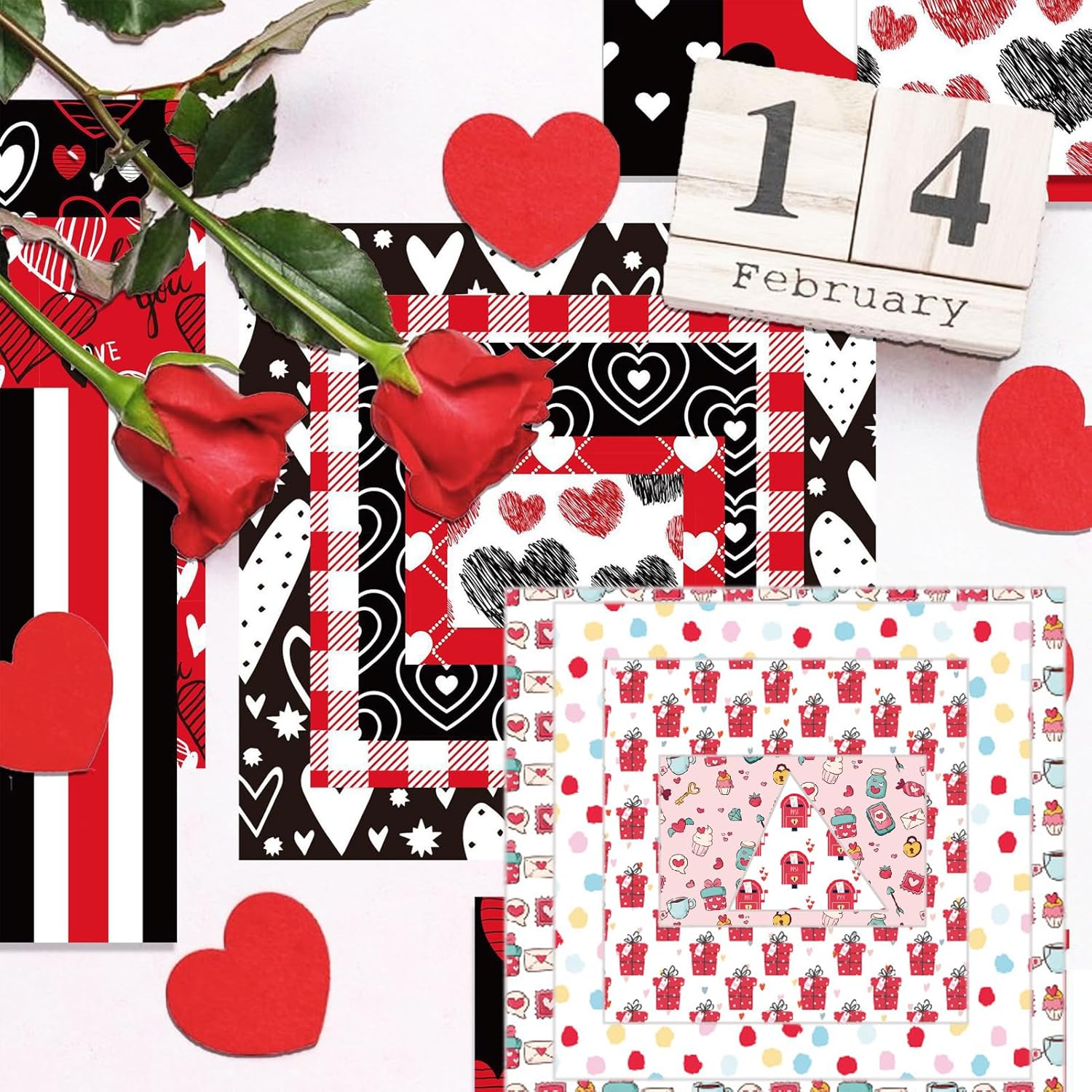 24 Hojas De Papel De Fondo, Papel Para Álbumes De Recortes, | Meses Sin