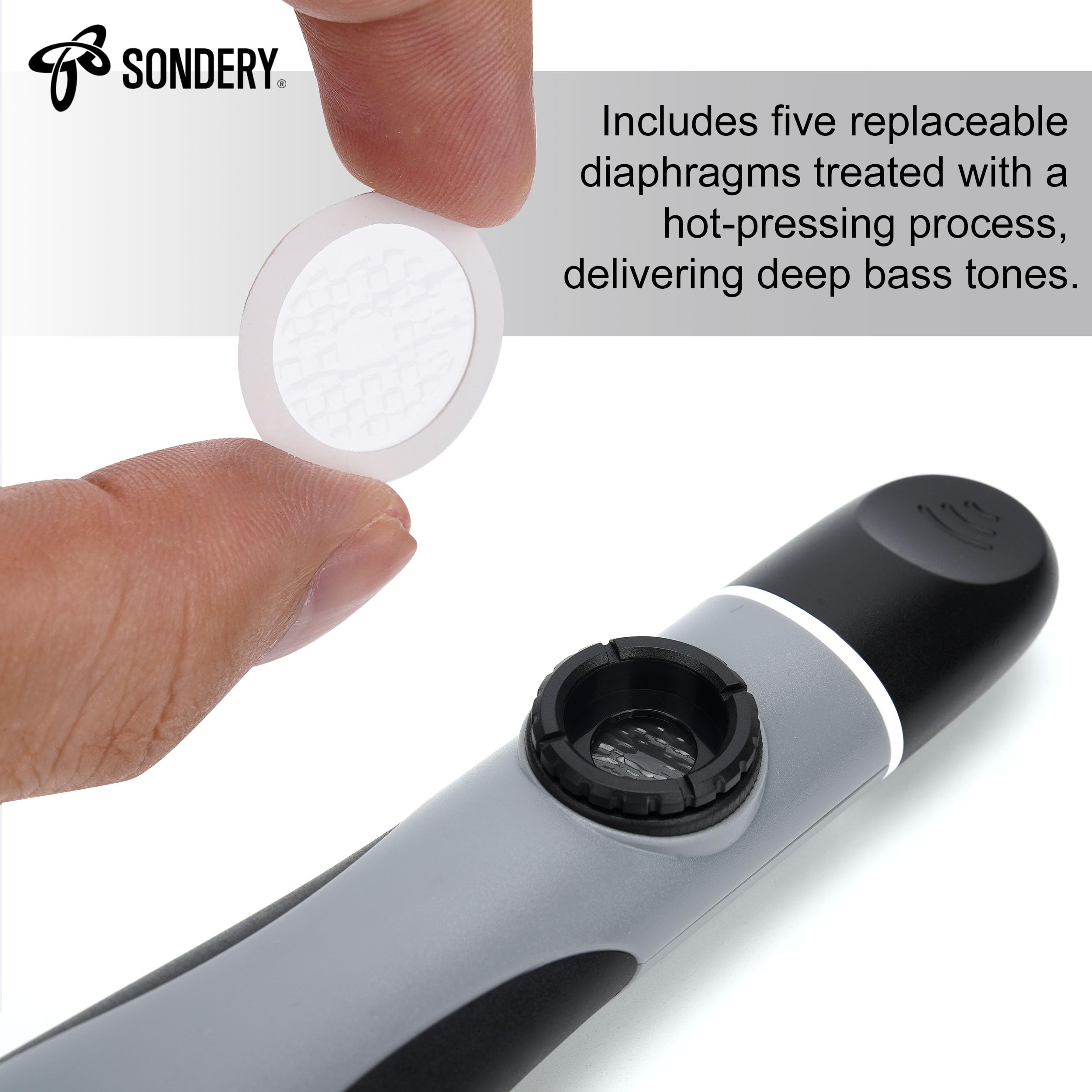 Sondery Kazoo basso professionale - Strumento a fiato portatile, con 5 membrane e cordino, per tutte le età
