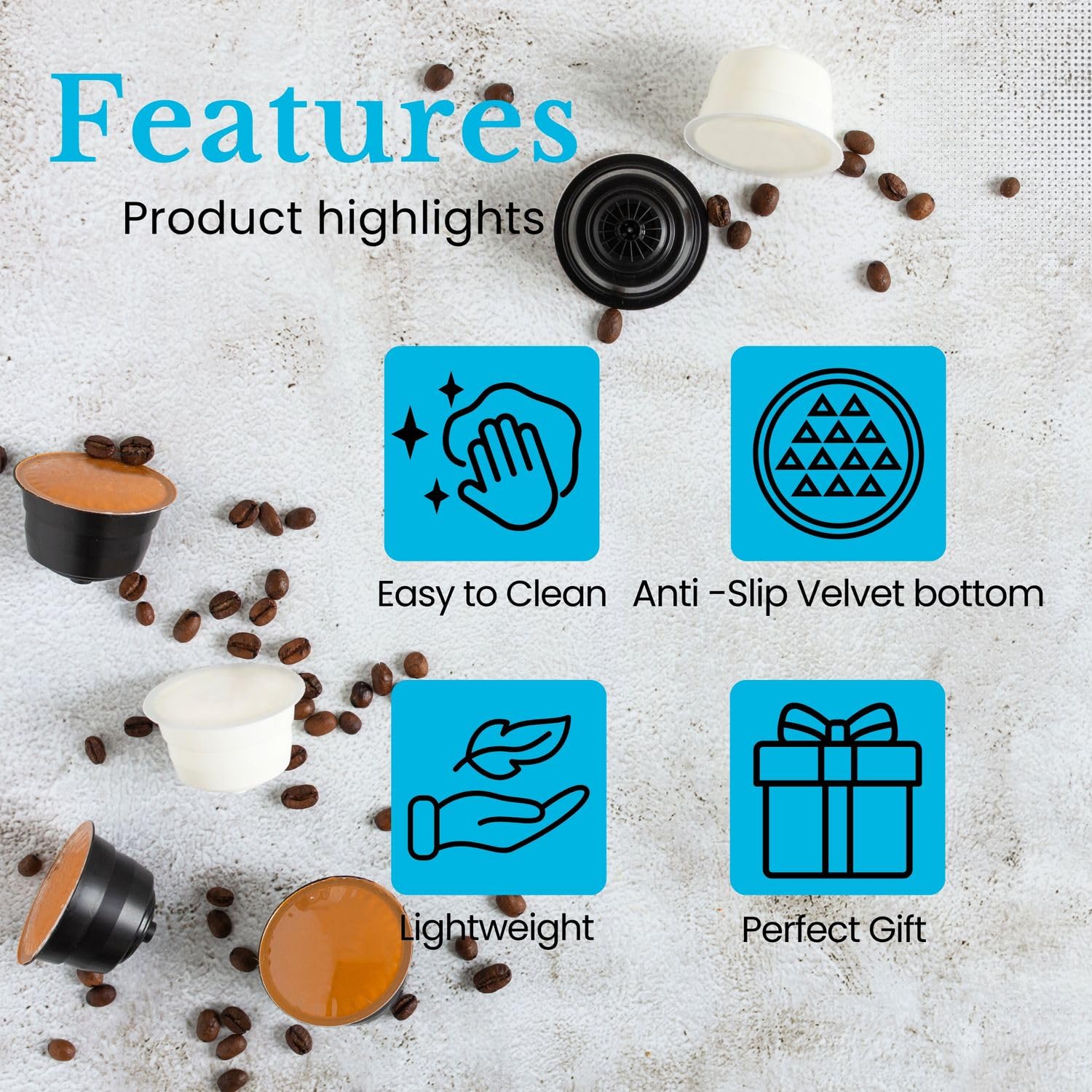 Intirilife Uchwyt na Kapsułki do Kawy dla Kapsułek Dolce Gusto (24 sztuki) z Srebrnego Żelaza - 13.5 x 33 cm - Obrotowy Stojak na Kapsułki 360 Stopni, Przechowywanie Kapsułek Kawowych, Pads