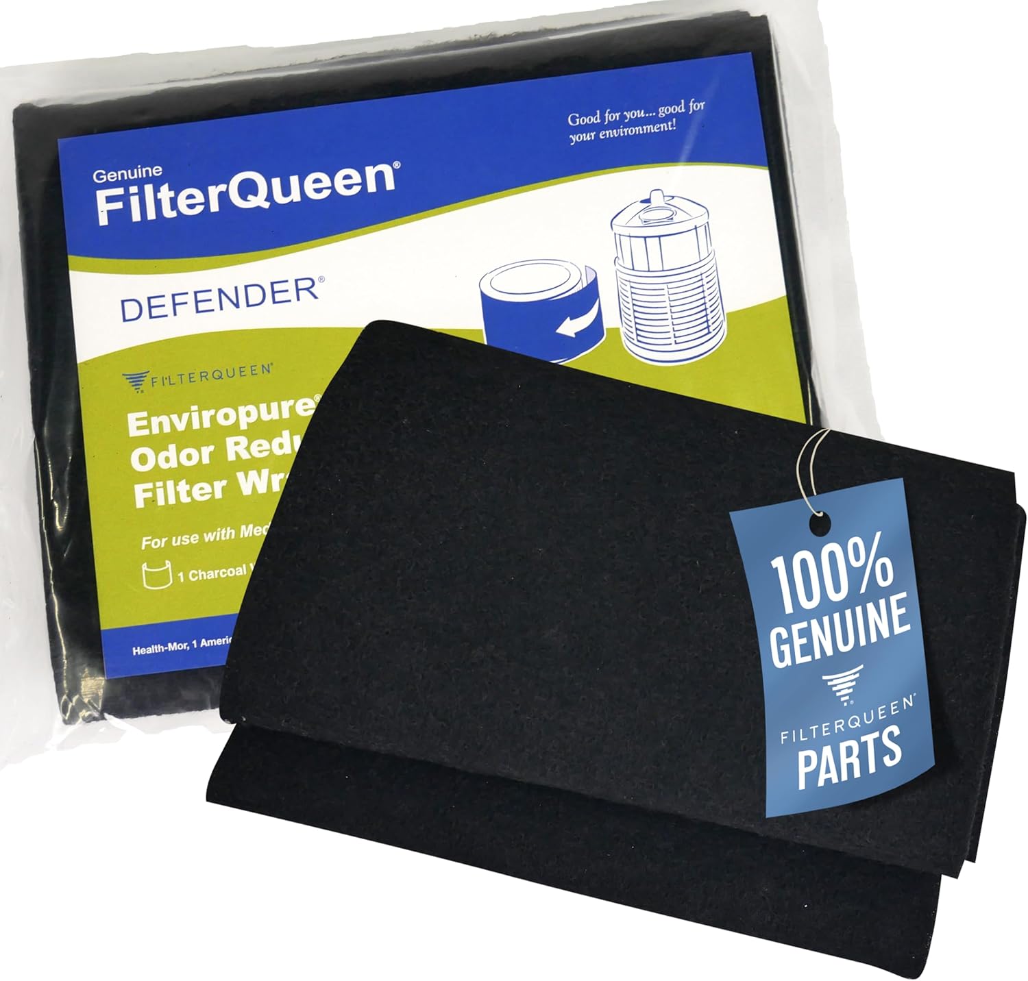 FilterQueen Defender Air Purifier Replacement Filter, Activated Charcoal Pre-Filter Wrap, For Odor and Pollution Reduction - Image 3