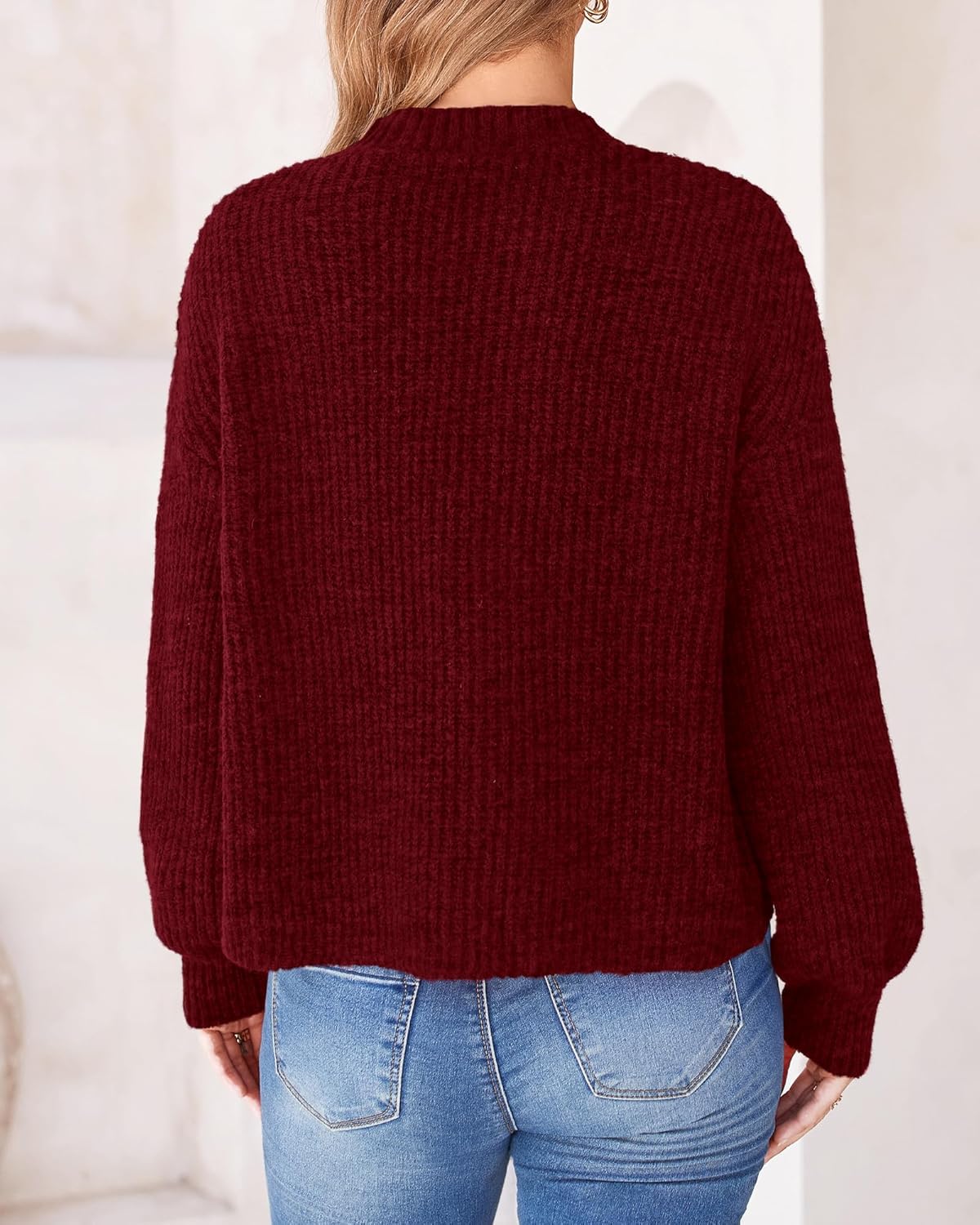 BTFBM Cardigan Sweaters for Women Fall 2026 Long Sleeve Button Down Soft Loose Chunky Knit Outwear Cropped Winter Coats - Image 3