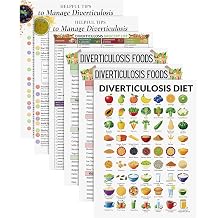 Honoson 6 Pcs Diverticulitis Food Chart for Diverticulosis Diet Poster
