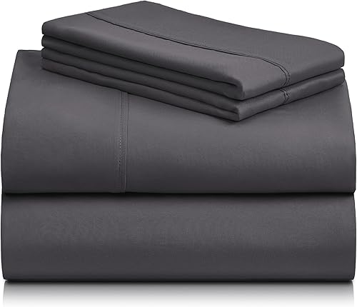 Miniatura 8 de LuxClub - Juego de sábanas de 4 piezas, de rayón hecho de bambú, bolsillos profundos de 18 pulgadas, sin arrugas, suaves y sedosas, lavables en