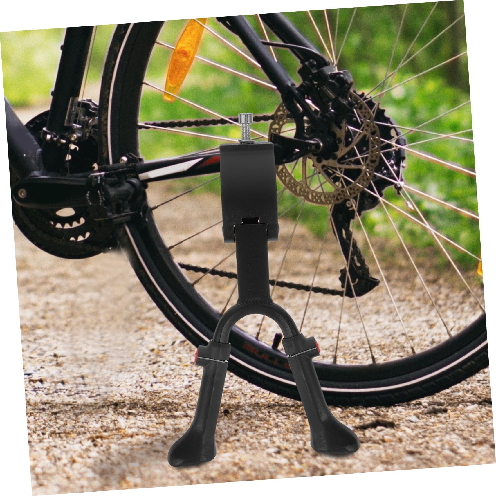 KOMBIUDA Cavalletto Nero in Alluminio per Regolabile Bicicletta Lega | Struttura a Sgancio Rapido, Facile da Installare e Rimuovere, Leggero, per Sosta Stabile della Bici