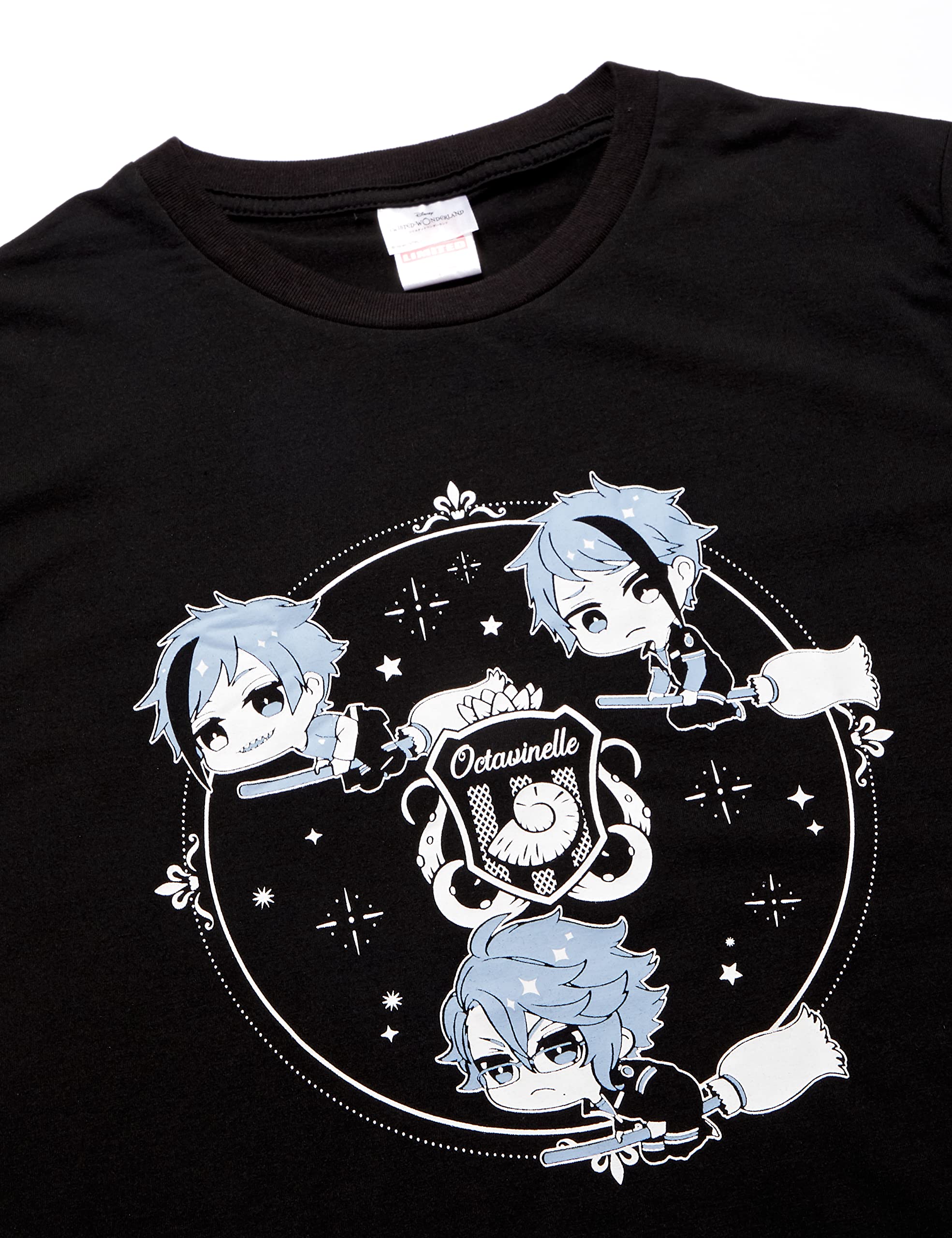 入手困難 ディズニー ツイステ 飛行術ボトル入りTシャツ オクタヴィネル寮 黒 Amazon | Neutral Corporation ディズニー ツイステッド