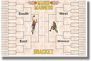 March Madness Printable Bracket Chart for NCAA Basketball