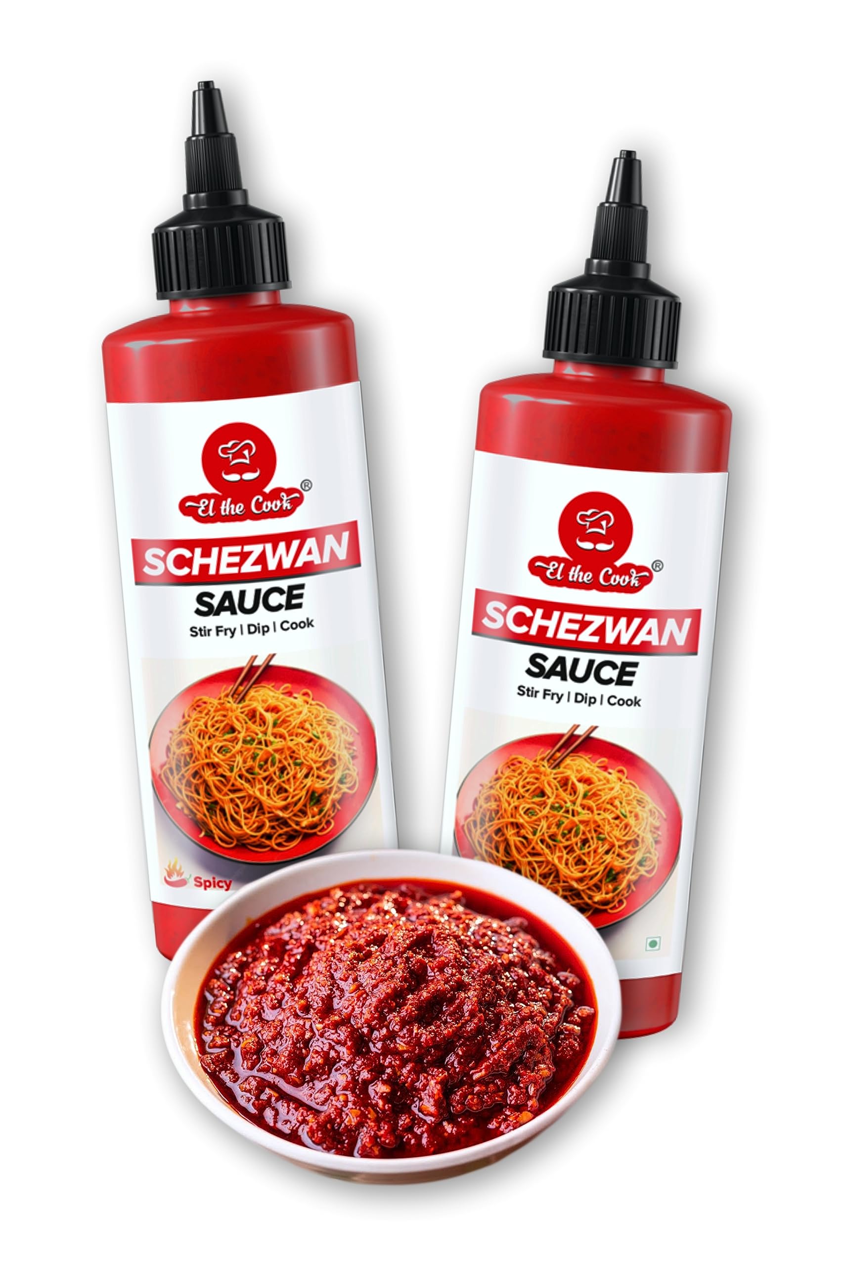 Schezwan Sauce | No MSG, Artificial Colour Or Flavour Added | Natural, Vegan, Gluten-free | Pack of 2 x 110g