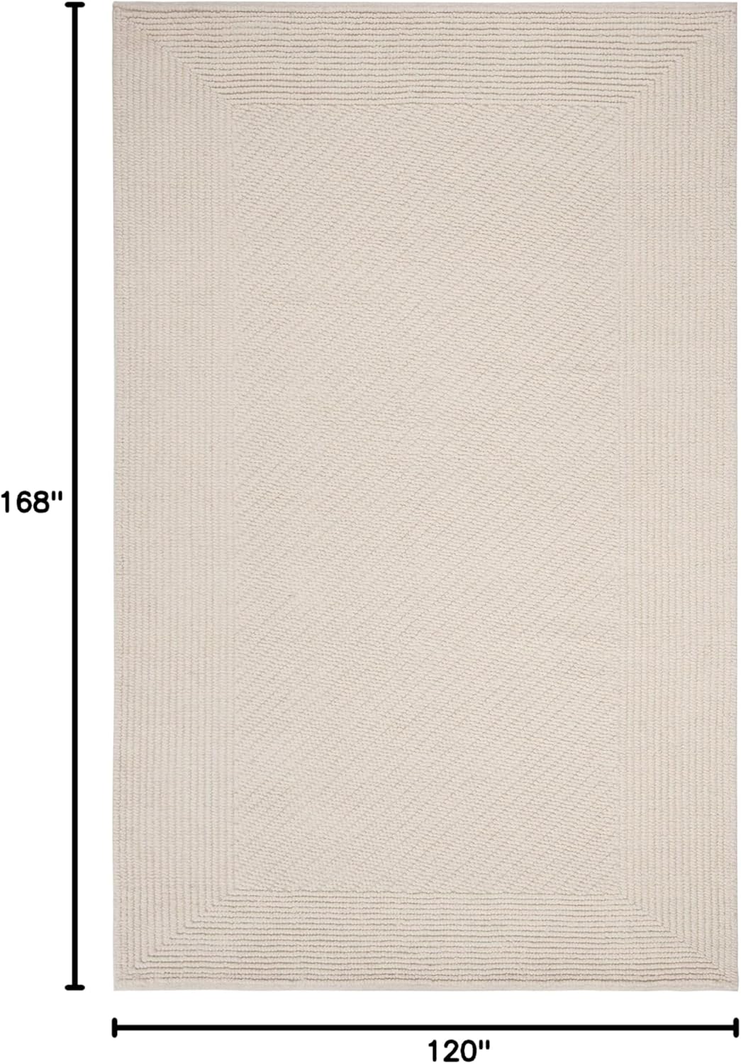 SAFAVIEH Natura Collection 10' x 14' Ivory NAT450A Handmade Wool Living Room Dining Bedroom Area Rug