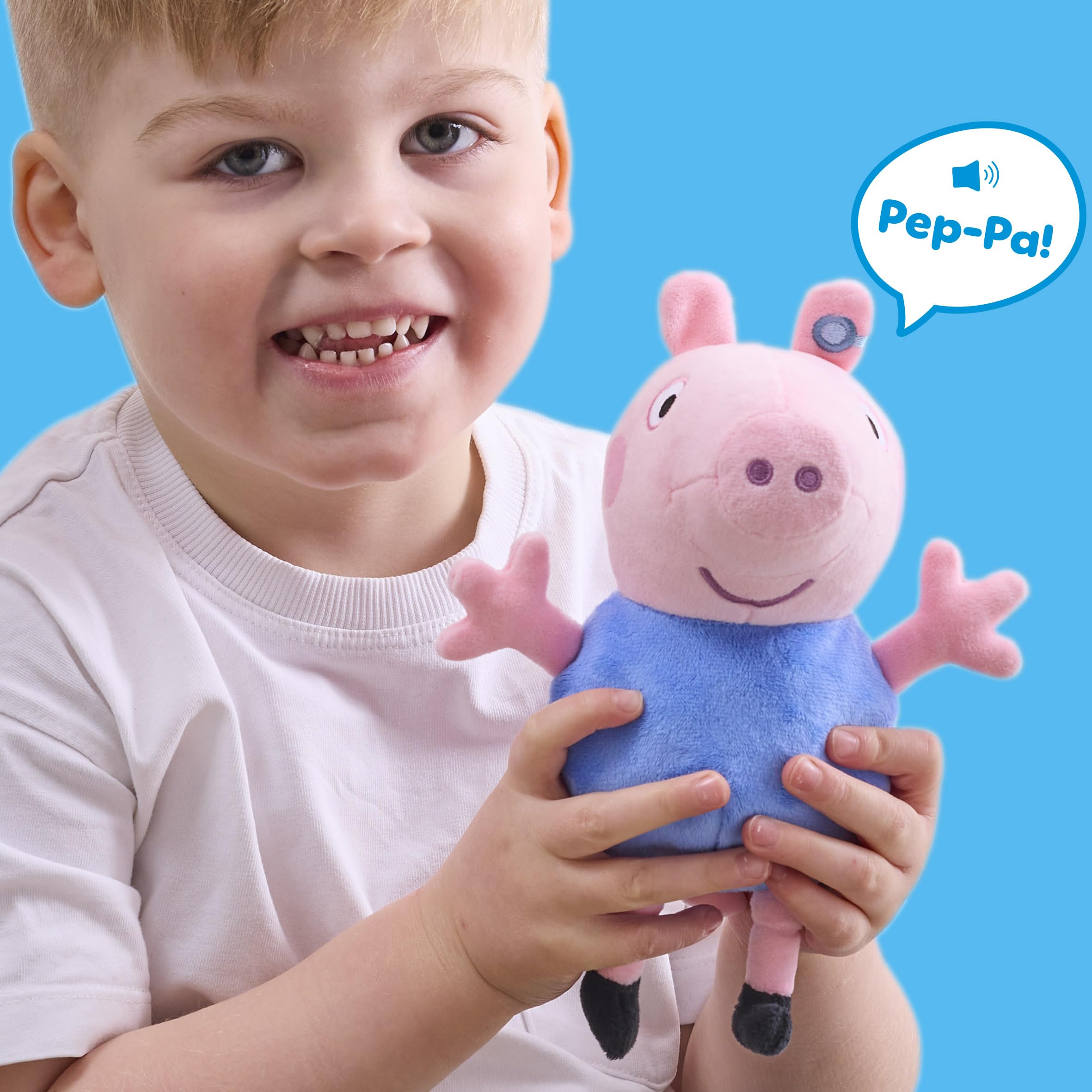 Peppa Pig Talking George, juguete de peluche con efectos de voz y sonido, juguete suave para preescolar