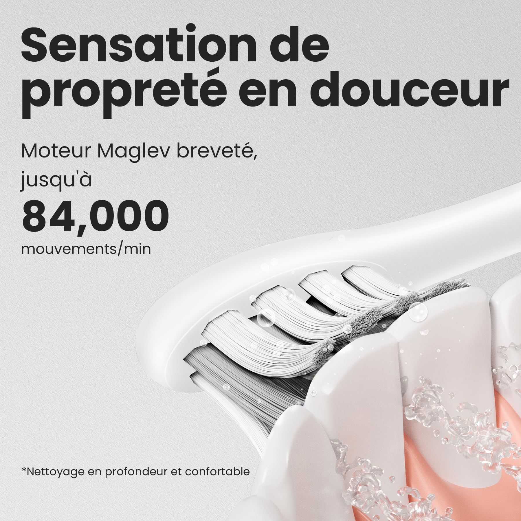 Oclean X Pro Elite Brosse à Dents Électrique, Écran Tactile Intelligent Silencieux 45db, 4 Modes & 32 Niv d'intensité, 35 Jours d'autonomie, Minuteur et APP, IPX7, Gris Cadeau Noël