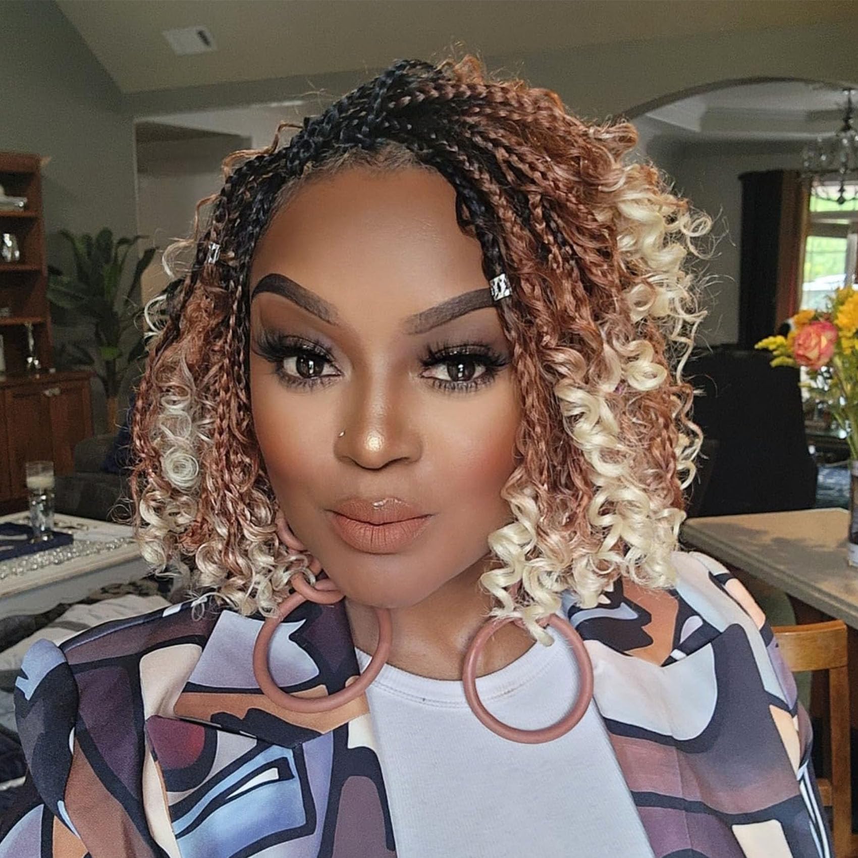 8 packs Goddess Box Braids Crochet Hair For Women 10 inch Bohemian Crochet Box Braids With Curly Ends Boho Box Braids Crochet braids Braiding Hair