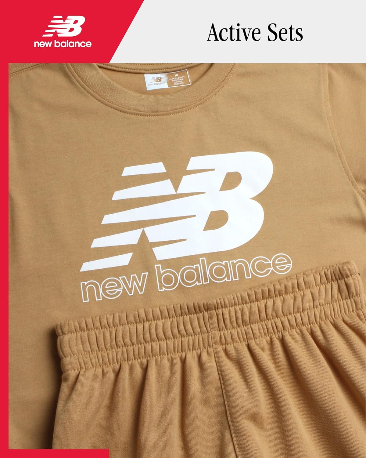 New Balance Boys Sweatpants Set - 2 Piece Pullover Boys Shirts Graphic Tee & Athletic Jogger Pants Youth Kids Activewear Set - Image 2