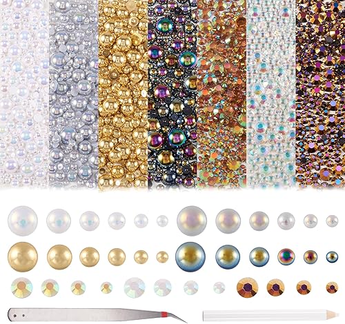 Miniatura 16 de Craftdady 5500 diamantes de imitación de cristal facetado de 0.079 pulgadas, 11 colores puntiagudos en la parte posterior, piedras natales