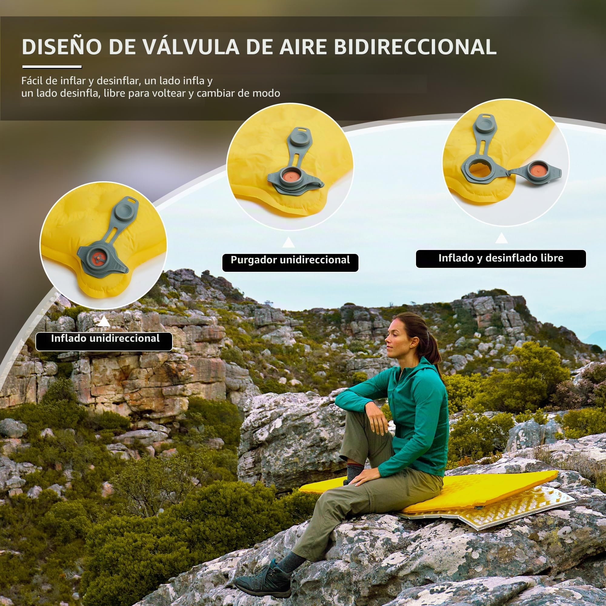 Naturehike Yugu Air Mattress - Colchoneta autoinflable de 3,5 cm de grosor, tamaño compacto y ligero, para camping, senderismo y deportes al aire libre