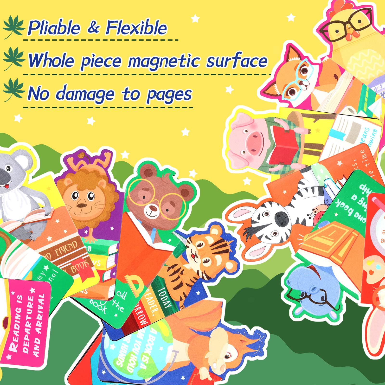 JSRQT 30 PCS Cute Animal Bookmarks – Bulk Pack Of Paper Page Clips For Kids & Book Lovers - View #10
