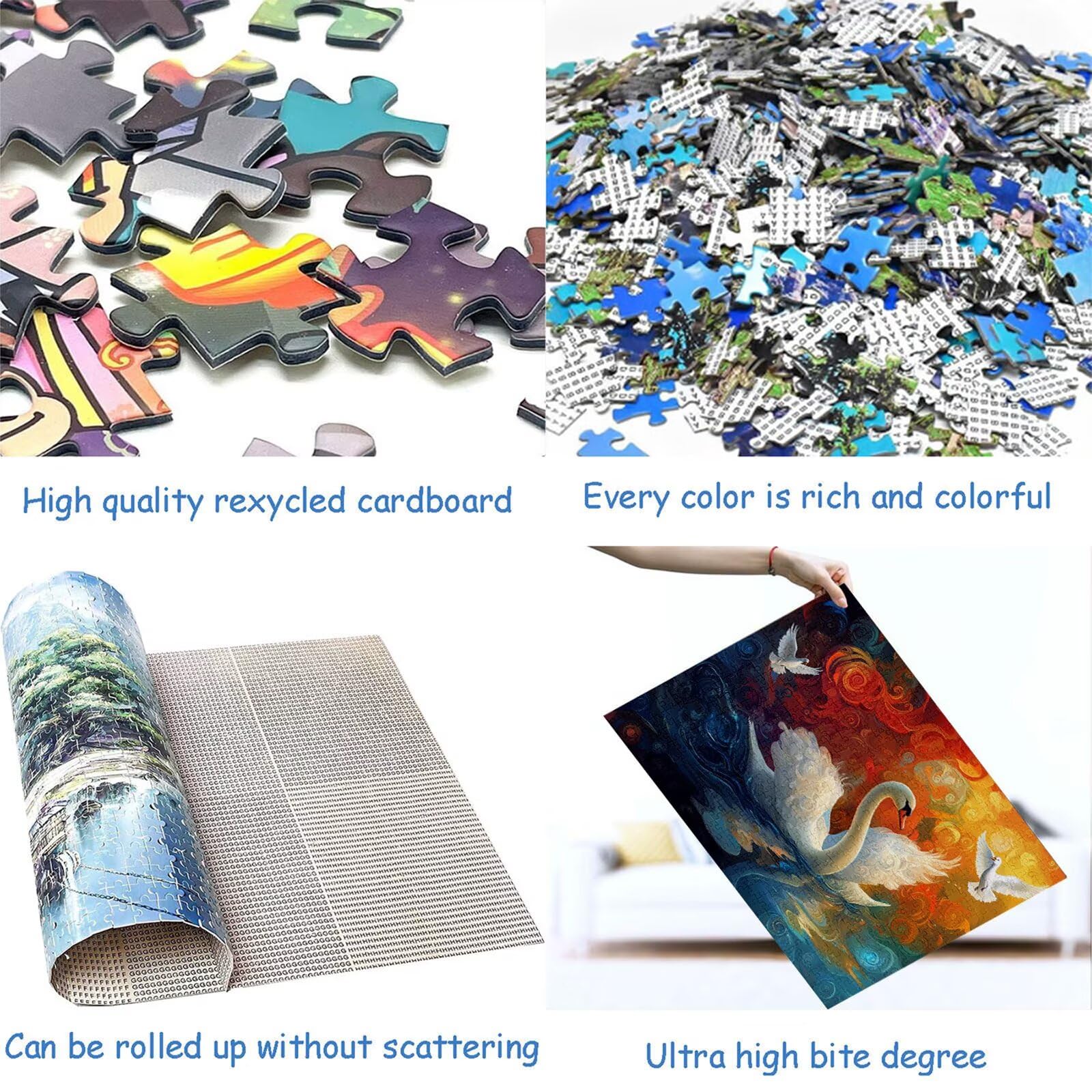 Puzzle 3000 elementów łabędź puzzle dla dorosłych ptak 122 x 81 cm Unikalne rzemiosło klasyczne 3D drewniane układanka do rodzinnych gier aktywnych, układanka do samodzielnego wykonania nawet do