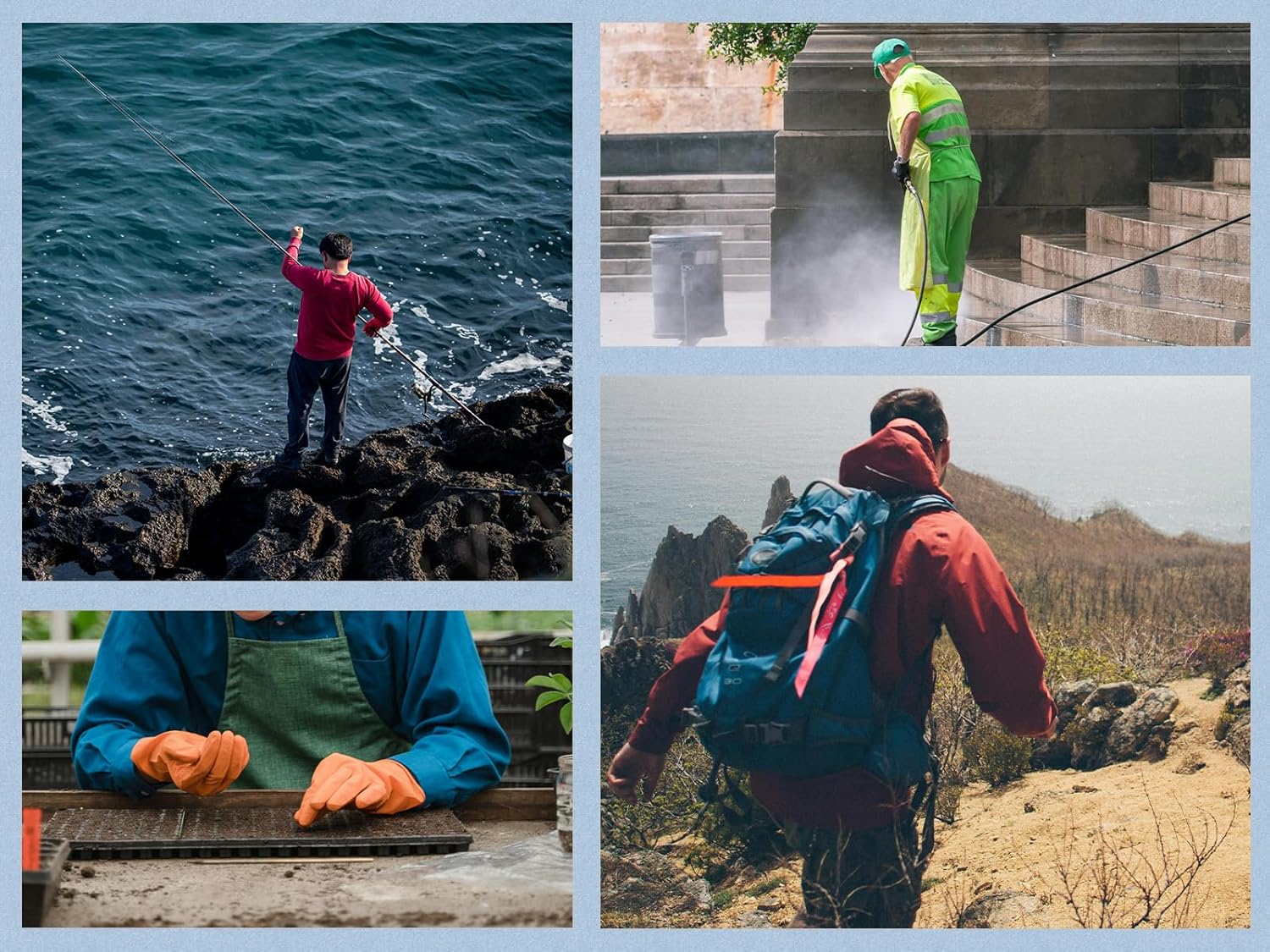 Rizzon Fishing Rain Suit for Men Waterproof Sailing Rain Jacket Bib Pants With Hood Foul Weather Gear - Image 6