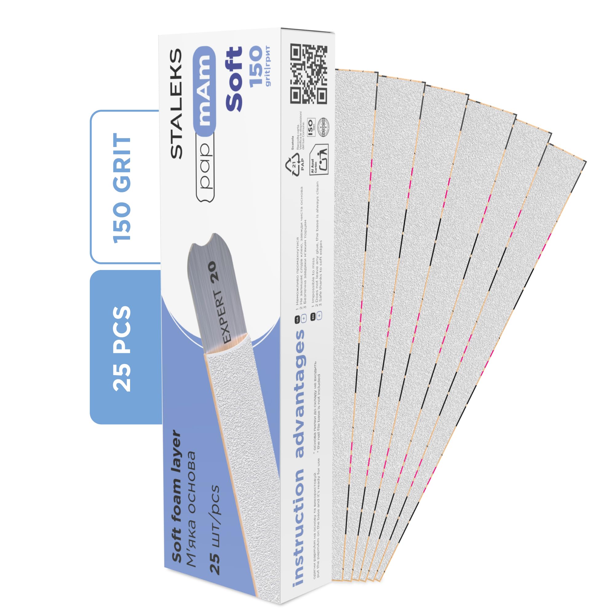 STALEKS PRO Nail File Refills - 100/180 Grit -8