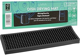 LIVAIA Silicone Dish Drying Mat in Black: Dis...,