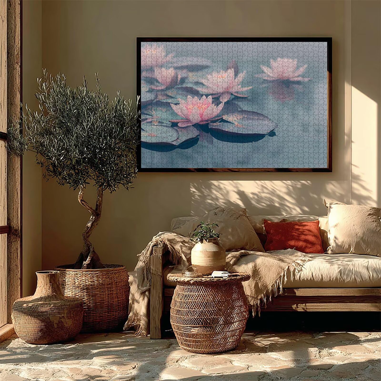 Puzzle 2000 elementów dla dorosłych, różowe, drewniane puzzle, 99 x 71 cm, części ściśle do siebie pasują, dla mężczyzn, kobiet, starszych seniorów, relaks i odstresowanie, prezenty, dekoracja ścienna