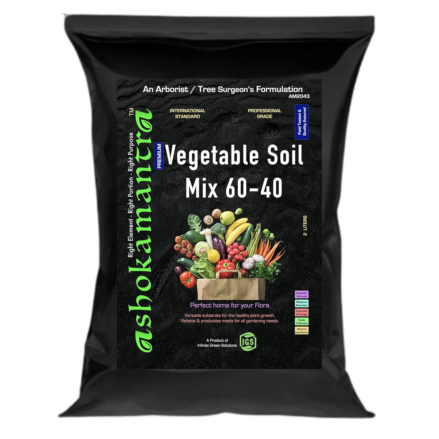 ASHOKAMANTRA Premium Vegetable Soil Mix 2 Lit Instant & Easy to Use